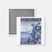 Aimant Armée polonaise 2ème guerre mondiale à Narvik, Nor (Recto/Verso)