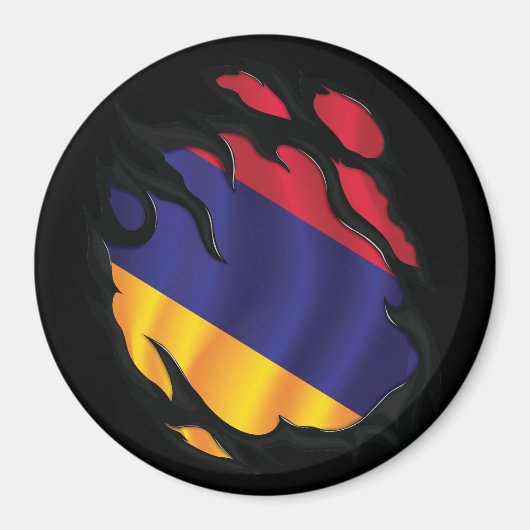 Aimant Arménie Drapeau déchiré (Devant)