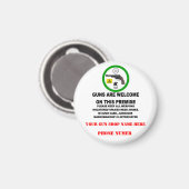 AIMANT ARMES À FEU BIENVENUE (Recto/Verso)