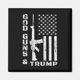 Aimant Armes à feu et Trump 2e amendement Drapeau Ar15 (r