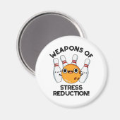 Aimant Armes De Stress Réduction Drôle Pun De Bowling (Recto/Verso)