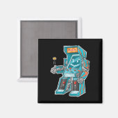 Aimant Armoire de jeu vidéo Bot avec joystick déguisé (Recto/Verso)