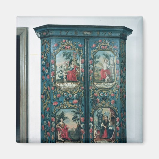 Aimant Armoire décorée avec des scènes des quatre (Devant)