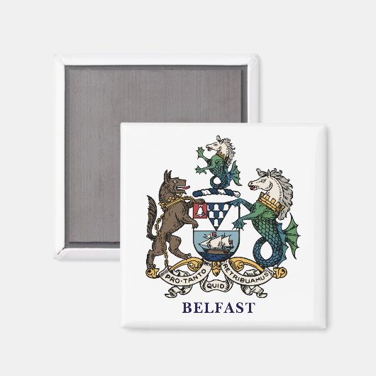 Aimant Armoiries de Belfast (Recto/Verso)