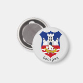 Aimant Armoiries de Belgrade, Serbie (Recto/Verso)