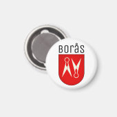 Aimant Armoiries de Borås, Suède (Recto/Verso)