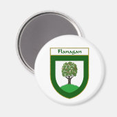 Aimant Armoiries de Flanagan/crête de famille (Recto/Verso)