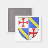 Aimant Armoiries de Jacques de Molay (Recto/Verso)