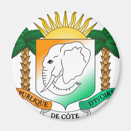 Aimant Armoiries de la Côte d'Ivoire (Devant)