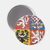 Aimant Armoiries De La République Tchèque (Recto/Verso)