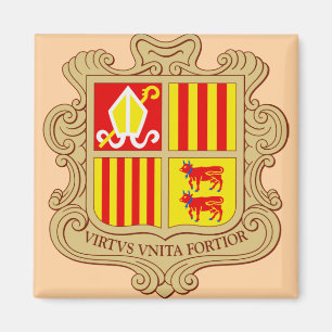 Aimant Armoiries de l'Andorre, coprincipauté historique