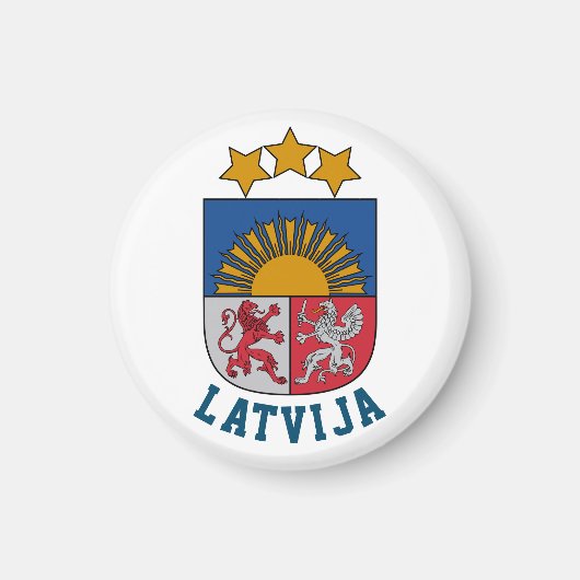 Aimant Armoiries de Lettonie (Devant)