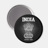 Aimant Armoiries de l'Inde (Recto/Verso)