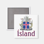 Aimant Armoiries de l'Islande (Recto/Verso)