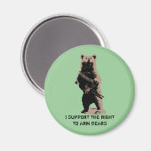 Aimant Armoiries de l'ours Grizzli Ours (Recto/Verso)