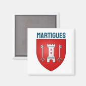 Aimant Armoiries de Martigues, France (Recto/Verso)