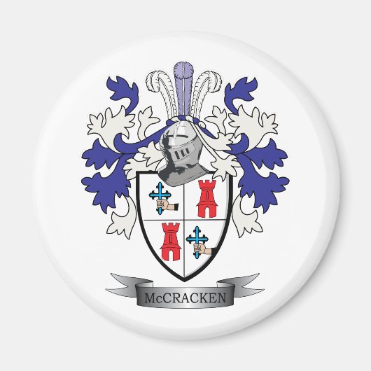 Aimant Armoiries de McCracken Family Crest (Devant)