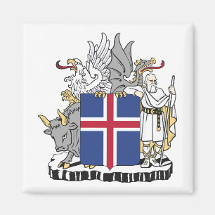 Aimant Armoiries de pays Islande symbole emblème drapeau