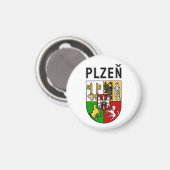 Aimant Armoiries de Plzeň, République tchèque (Recto/Verso)