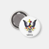 Aimant Armoiries de Sarawak - MALAISIE (Recto/Verso)