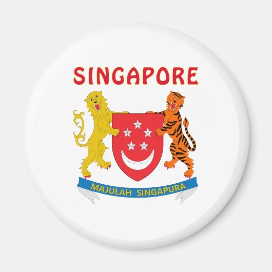 Aimant Armoiries De SINGAPOUR (Devant)