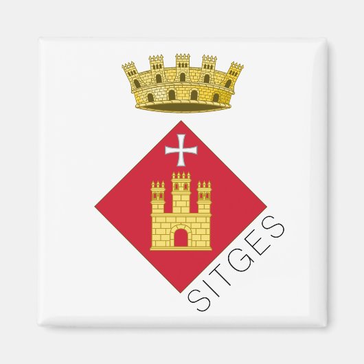 Aimant Armoiries de Sitges (Catalogne) (Devant)