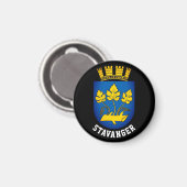 Aimant Armoiries de Stavanger, Norvège (Recto/Verso)