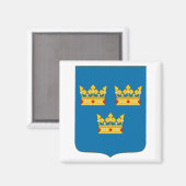 Aimant Armoiries de Suède (Recto/Verso)