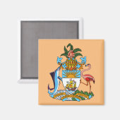 Aimant Armoiries des Bahamas (Abaco, Eleuthera) (Recto/Verso)