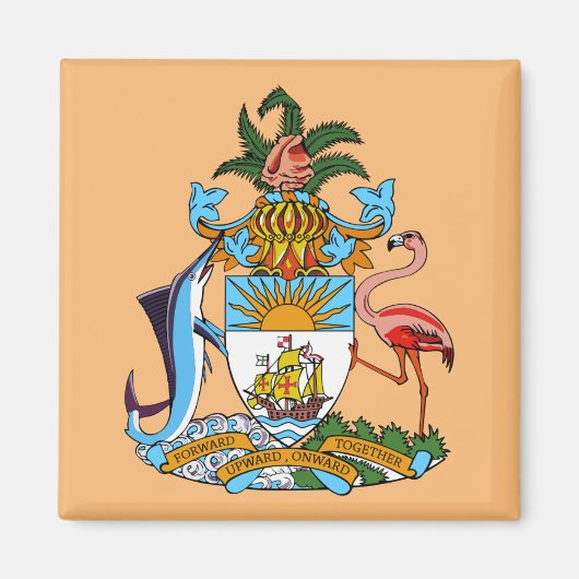 Aimant Armoiries des Bahamas (Abaco, Eleuthera) (Devant)