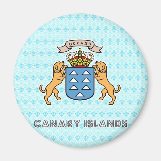 Aimant Armoiries des îles Canaries de haute qualité (Devant)