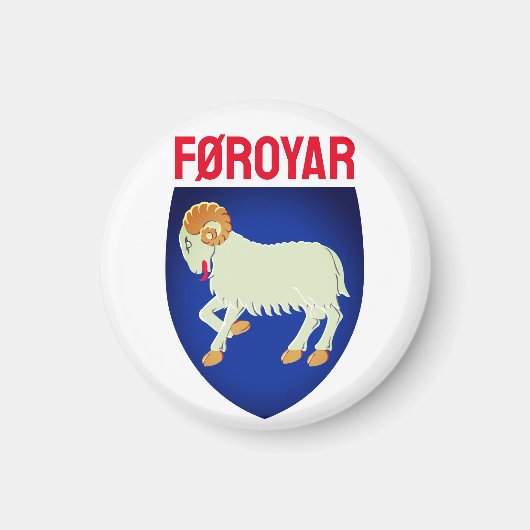 Aimant Armoiries des îles Féroé (DANEMARK) (Devant)