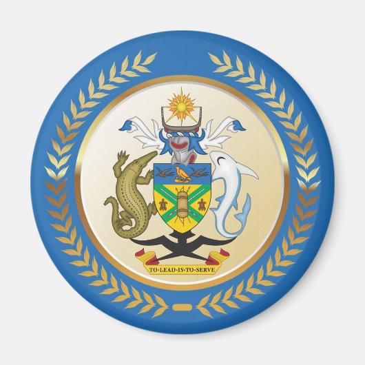 Aimant Armoiries des Îles Salomon (Devant)