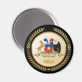 Aimant Armoiries Du Chili (Recto/Verso)