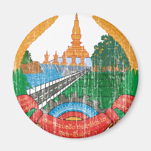 Aimant Armoiries Du Laos (Devant)
