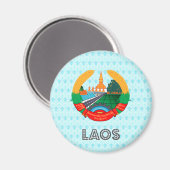 Aimant Armoiries du Laos (Recto/Verso)
