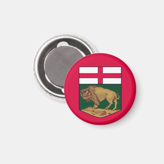 Aimant Armoiries du Manitoba - CANADA (Recto/Verso)