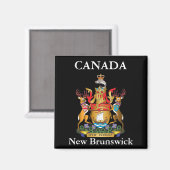 Aimant Armoiries du Nouveau-Brunswick (Recto/Verso)