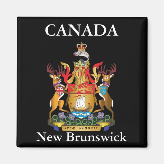 Aimant Armoiries du Nouveau-Brunswick (Devant)