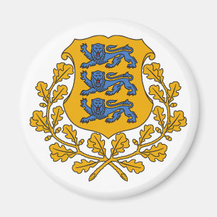 Aimant Armoiries du pays Estonie symbole emblème drapeau