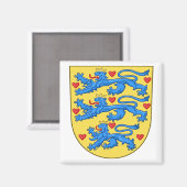 Aimant Armoiries nationales du Danemark (sans couronne) (Recto/Verso)