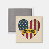 Aimant Army Ranger School Tab American Heart Flag (Recto/Verso)