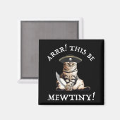 Aimant Arr ! Ce Soit De La Mince ! Chat pirate (Recto/Verso)