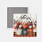 Aimant Arrangement d'Halloween avec citrouilles (Recto/Verso)