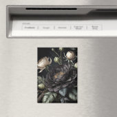 Aimant Arrangement gothique Rose Fleur noire (In Situ (Lave-vaisselle))