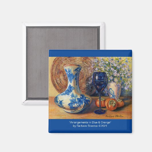 Aimant "Arrangements en Blue & Orange" (Recto/Verso)