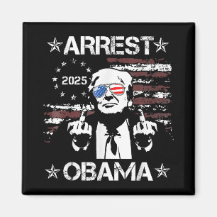 Aimant Arrestation vintage Obama 2025 Chemises Pour Homme