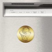 AIMANT ARRÊT DE BASKETBALL D'OR (In Situ (Lave-vaisselle))