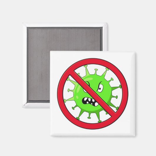 Aimant Arrêter Coronavirus (Recto/Verso)