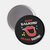 Aimant Arrêter de parler Commencer à faire (Recto/Verso)